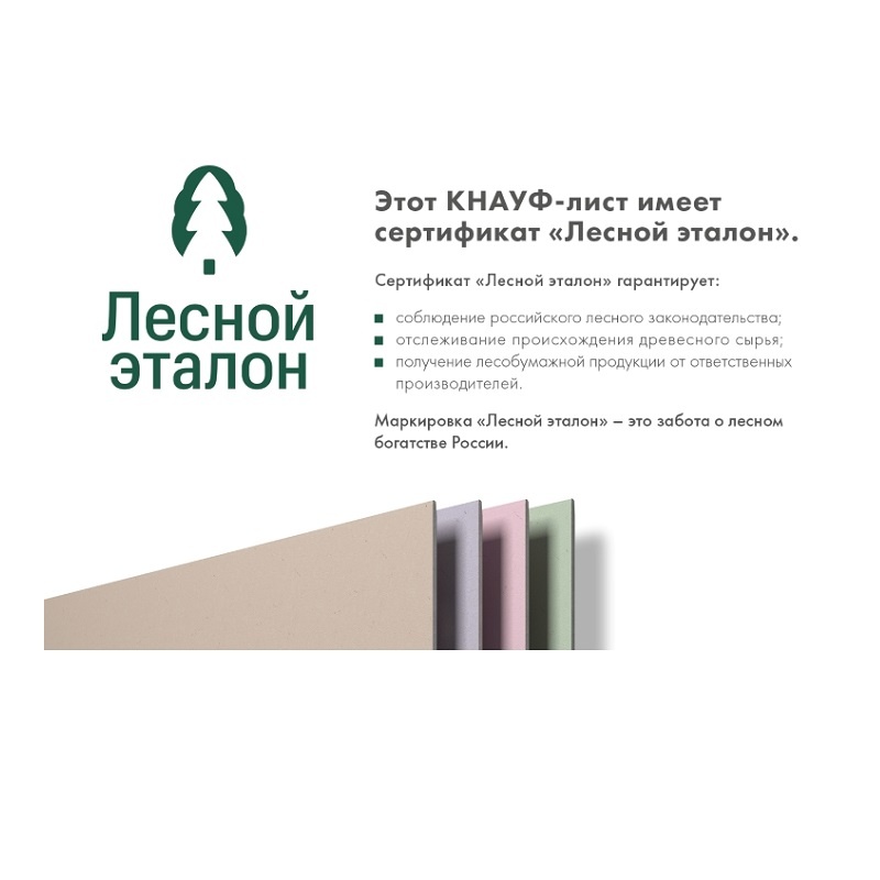 Гипсокартон Knauf Сапфир, 2500х1200х12,5 мм