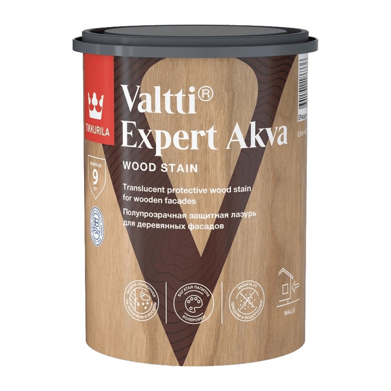 Антисептик Tikkurila Valtti Expert Akva EP бесцветный (0,9 л)