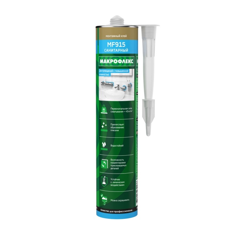 Клей санитарный Makroflex MF915 бежевый (300 мл)