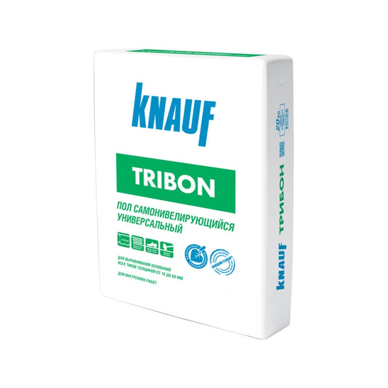 Стяжка Knauf Tribon самонивелирующаяся гипсо-цементная, 20 кг