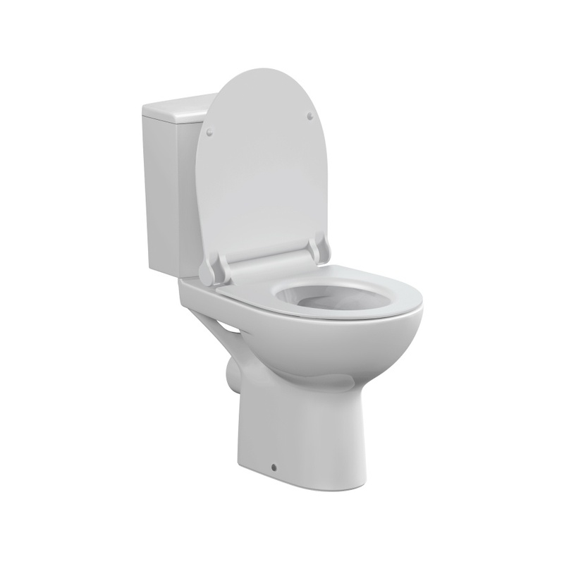 Унитаз-компакт Cersanit Nature Slim, безободковый, горизонтальный выпуск, 660х375х785 мм