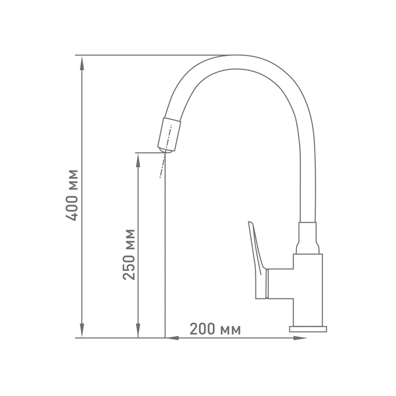 Смеситель для кухни Mix&Fix Alpha 3705, с гибким изливом