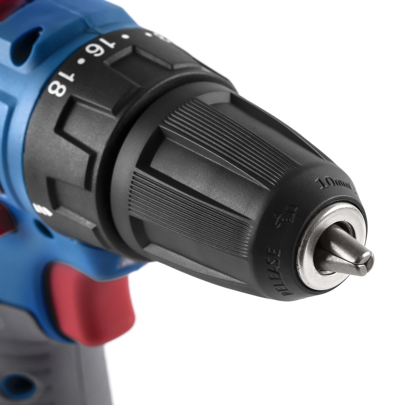 Дрель-шуруповерт Trigger 20101, 2 аккумулятора Li-ion (1,5Ач), 12V, 10 мм, 25 Нм, обойма, кейс