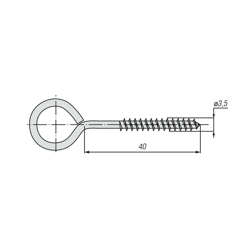 Крючок круглый О-образный SWFS 3,5х40 (250 шт)