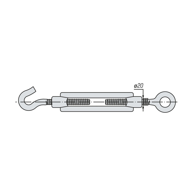 Талреп (крюк-кольцо) SWFS DIN1480 М20 (3 шт)