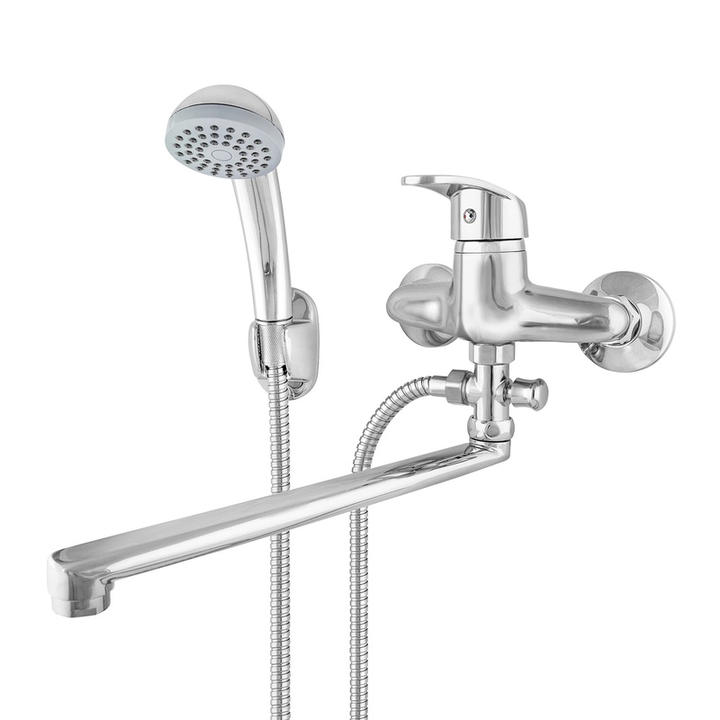 Смеситель для ванны Klip 817 с аксессуарами, L- излив 300мм