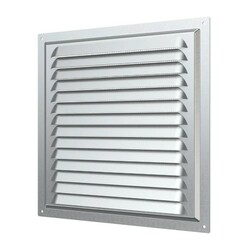 Решетка Era МЦ 250х250 мм, с москитной сеткой, металл оцинк.